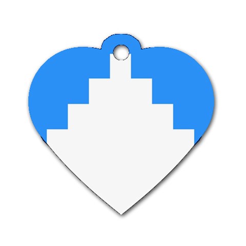 Akershus Flag Dog Tag Heart (Two Sides) from UrbanLoad.com Front