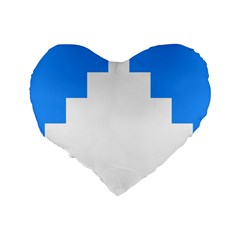 Akershus Flag Standard 16  Premium Heart Shape Cushions from UrbanLoad.com Back