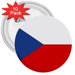 Czech Republic 3  Buttons (10 pack) 