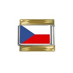 Czech Republic Gold Trim Italian Charm (9mm)