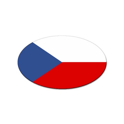 Czech Republic Sticker Oval (100 pack) from UrbanLoad.com Front