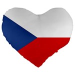 Czech Republic Large 19  Premium Flano Heart Shape Cushions