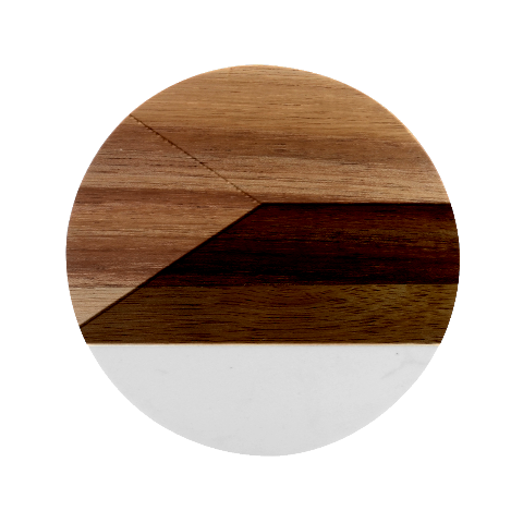 Czech Republic Marble Wood Coaster (Round) from UrbanLoad.com Front