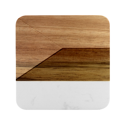 Czech Republic Marble Wood Coaster (Square) from UrbanLoad.com Front