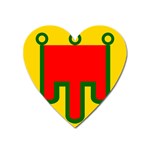 Auvergne Flag Heart Magnet