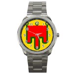 Auvergne Flag Sport Metal Watch