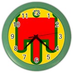 Auvergne Flag Color Wall Clock