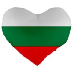 Bulgaria Large 19  Premium Flano Heart Shape Cushions