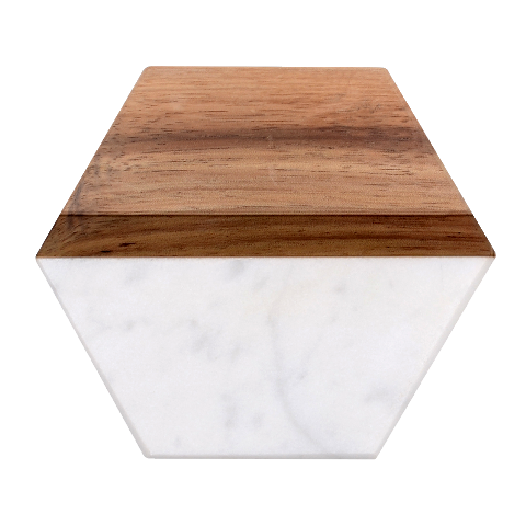 Bulgaria Marble Wood Coaster (Hexagon)  from UrbanLoad.com Front