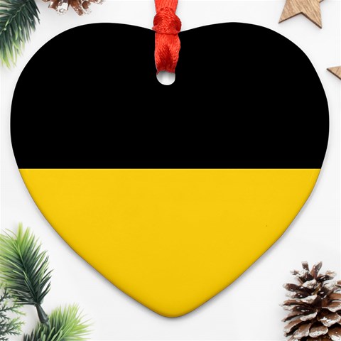 Baden Wurttemberg Flag Heart Ornament (Two Sides) from UrbanLoad.com Front