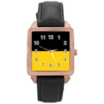 Baden Wurttemberg Flag Rose Gold Leather Watch 