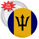 Barbados 3  Buttons (100 pack) 