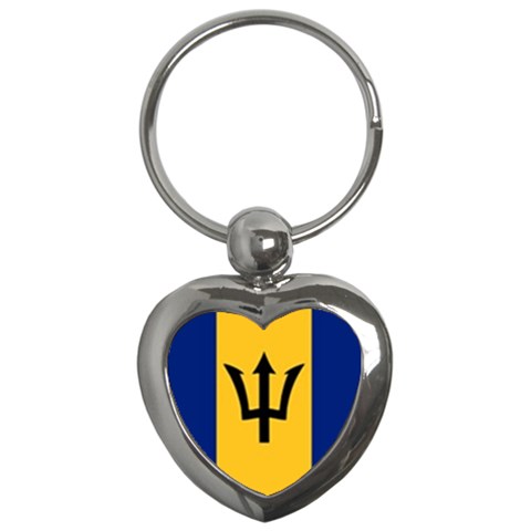 Barbados Key Chain (Heart) from UrbanLoad.com Front