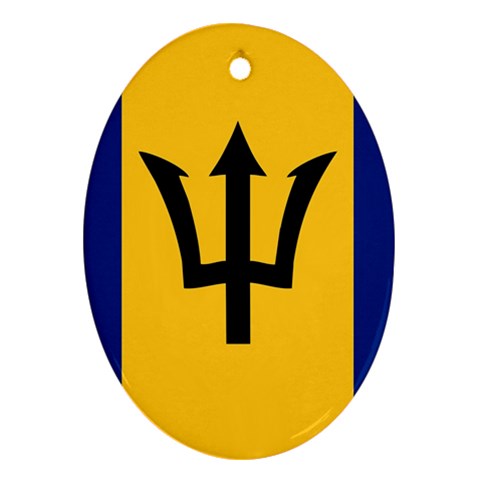 Barbados Oval Ornament (Two Sides) from UrbanLoad.com Front
