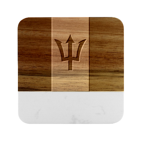 Barbados Marble Wood Coaster (Square) from UrbanLoad.com Front