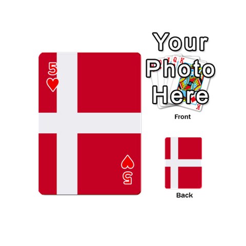 Denmark Playing Cards 54 Designs (Mini) from UrbanLoad.com Front - Heart5