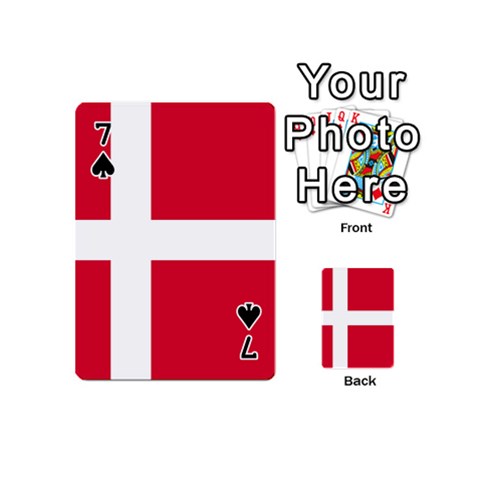 Denmark Playing Cards 54 Designs (Mini) from UrbanLoad.com Front - Spade7