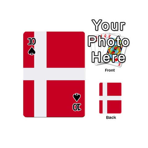Denmark Playing Cards 54 Designs (Mini) from UrbanLoad.com Front - Spade10