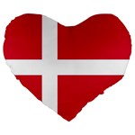 Denmark Large 19  Premium Flano Heart Shape Cushions