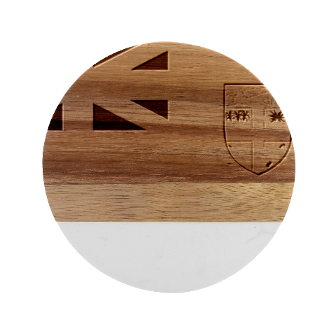 Fiji Marble Wood Coaster (Round) from UrbanLoad.com Front