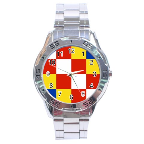 Antwerp Flag Stainless Steel Analogue Watch from UrbanLoad.com Front