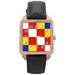 Antwerp Flag Rose Gold Leather Watch 