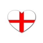 England Rubber Heart Coaster (4 pack)