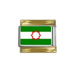 Andalusia Flag Gold Trim Italian Charm (9mm)