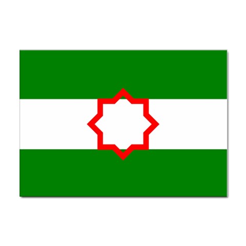 Andalusia Flag Sticker A4 (10 pack) from UrbanLoad.com Front