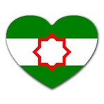 Andalusia Flag Heart Mousepad