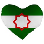 Andalusia Flag Large 19  Premium Heart Shape Cushions