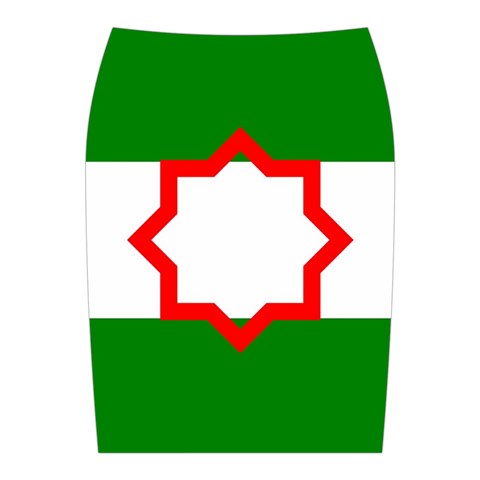 Andalusia Flag Midi Wrap Pencil Skirt from UrbanLoad.com Back