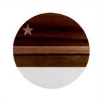 Curacao Marble Wood Coaster (Round)