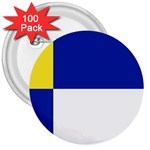 Bratislavsky Flag 3  Buttons (100 pack) 