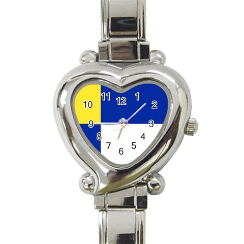 Bratislavsky Flag Heart Italian Charm Watch from UrbanLoad.com Front