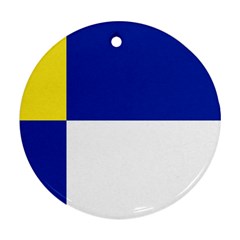 Bratislavsky Flag Round Ornament (Two Sides) from UrbanLoad.com Back
