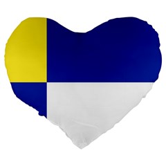 Bratislavsky Flag Large 19  Premium Heart Shape Cushions from UrbanLoad.com Back