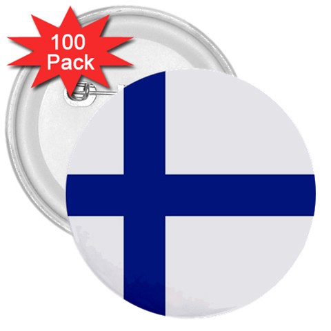 Finland 3  Buttons (100 pack)  from UrbanLoad.com Front