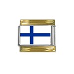 Finland Gold Trim Italian Charm (9mm)