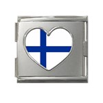 Finland Mega Link Heart Italian Charm (18mm)