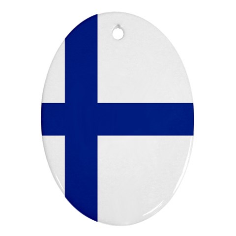 Finland Oval Ornament (Two Sides) from UrbanLoad.com Front