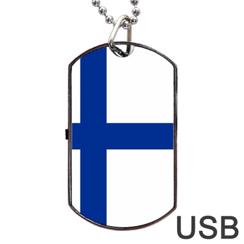 Finland Dog Tag USB Flash (Two Sides) from UrbanLoad.com Front