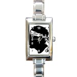 Corsica Flag Rectangle Italian Charm Watch