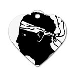 Corsica Flag Dog Tag Heart (Two Sides)