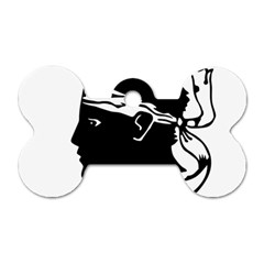Corsica Flag Dog Tag Bone (Two Sides) from UrbanLoad.com Front