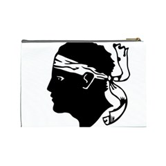 Corsica Flag Cosmetic Bag (Large) from UrbanLoad.com Back
