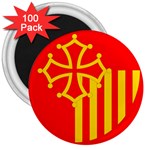 Languedoc Roussillon Flag 3  Magnets (100 pack)