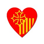 Languedoc Roussillon Flag Heart Magnet
