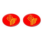 Languedoc Roussillon Flag Cufflinks (Oval)