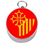 Languedoc Roussillon Flag Silver Compasses
